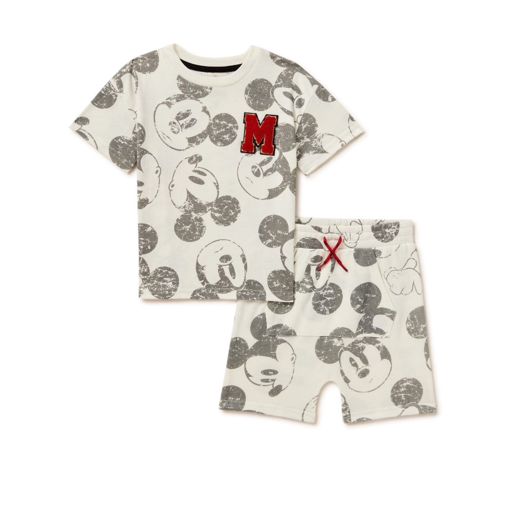 Disney Mickey Mouse Toddler Boys T-Shirt and Shorts, 2-Piece Set, Sizes 5T